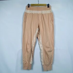 Young Fabulous & Broke YFB Women Odin Cropped Jogger Pants Sz M Peach Low Crotch